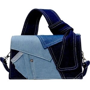 Denim patchwork purse